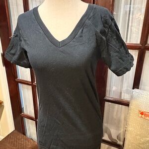 American Apparel Charcoal V-Neck Women's Tee